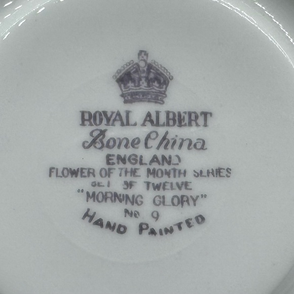 Royal Albert Flower of the Month No.9 Morning Glory Tea Cup Set England - Picture 5 of 5